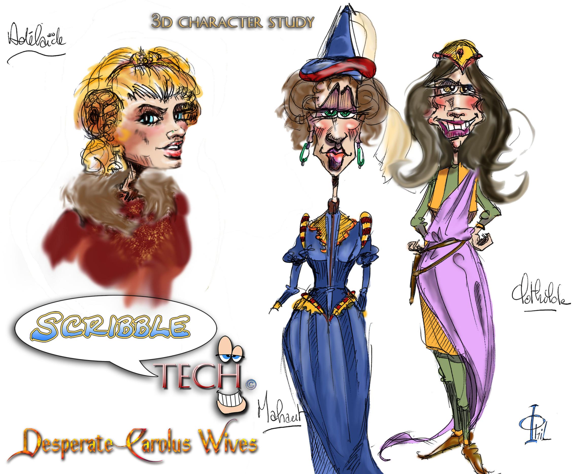 Dessins.Esquisses 3D / 3D character studies